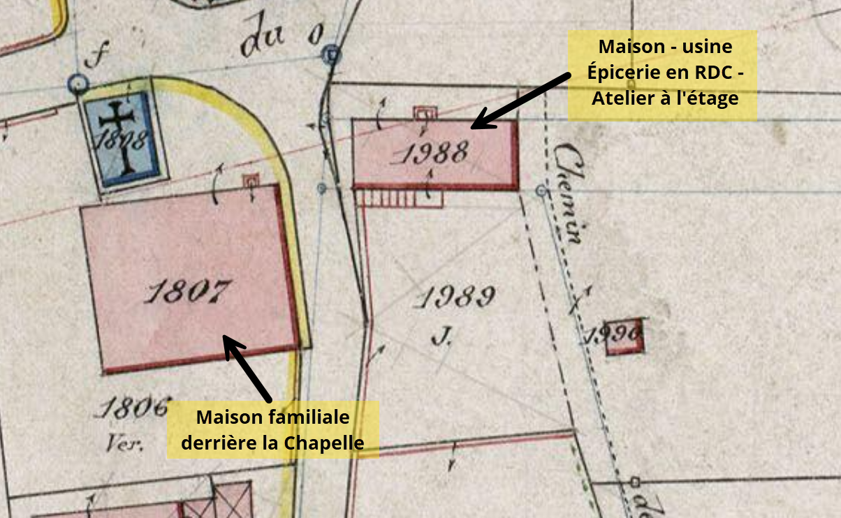Extrait du cadastre de 1908